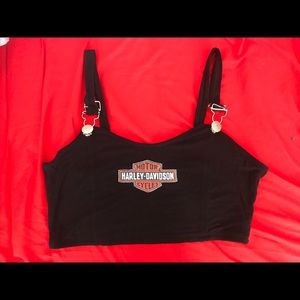 Vintage Harley Davidson top w buckles